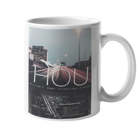 Houston International Airport Map Art Coffee Mug