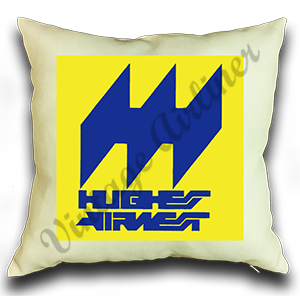 Hughes Airwest Logo Linen Pillow Case Cover