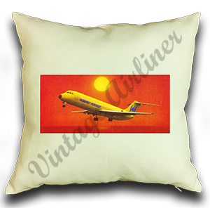 Hughes Airwest DC9 Linen Pillow Case Cover
