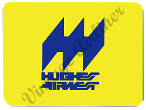 Hughes Airwest Logo Glass Cutting Board