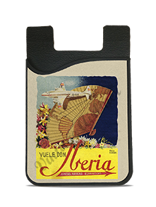 Iberia Airlines 1940's DC-4 South America Bag Sticker Card Caddy