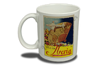 Iberia Airlines 1940's DC-4 South America Bag Sticker  Coffee Mug