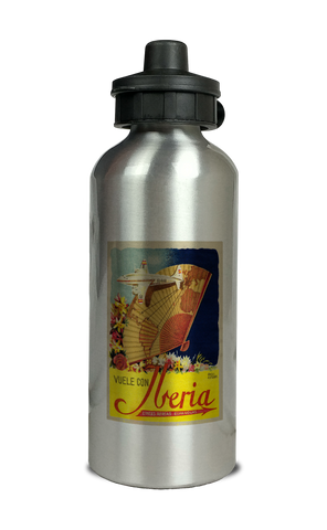Iberia Airlines 1940's DC-4 South America Aluminum Water Bottle