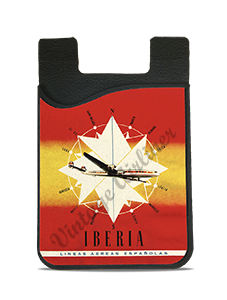 Iberia Airlines 1950's Constellation Bag Sticker Card Caddy