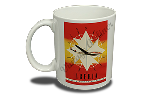 Iberia Airlines 1950's Constellation Bag Sticker  Coffee Mug