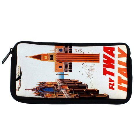 TWA Fly Italy Poster Travel Pouch