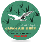 Japan Airlines 1960's Vintage Round Coaster