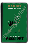 Japan Airlines Vintage Timetable Cover Passport Case