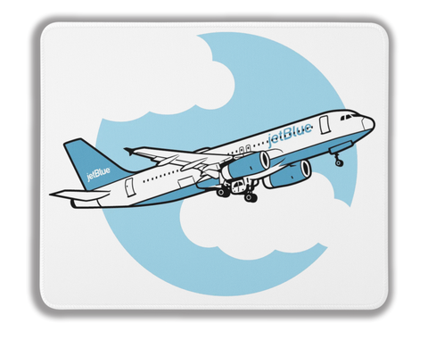 Jet Blue In The Clouds Mousepad