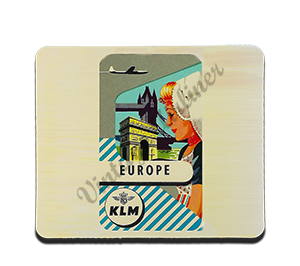 KLM  Vintage Europe Rectangular Mousepad