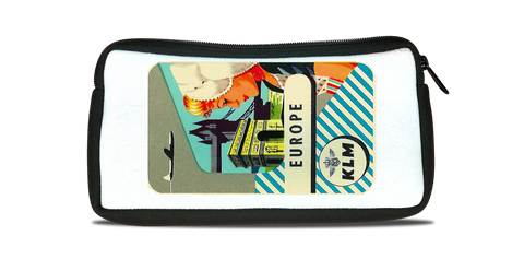 KLM  Vintage Europe Bag Sticker Travel Pouch