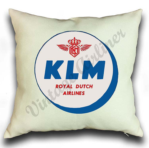 KLM Vintage Pillow Case Cover