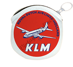 KLM Vintage Bag Sticker Round Coin Purse