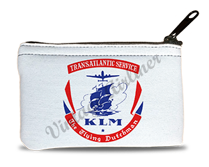 KLM Trans-Atlantic Vintage Bag Sticker Rectangular Coin Purse