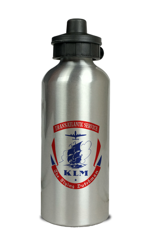 KLM Trans-Atlantic Vintage Aluminum Water Bottle