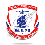 KLM Trans-Atlantic Vintage Round Coaster