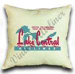 Lake Central Airlines Bag Sticker Linen Pillow Case Cover