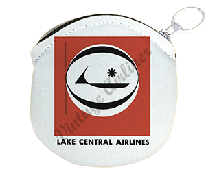 Lake Central Airlines Last Logo Round Coin Purse