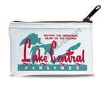 Lake Central Airlines 1950's Bag Sticker Rectangular Coin Purse
