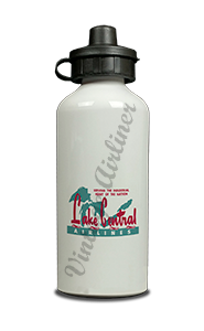 Lake Central Airlines 1950's Bag Sticker Aluminum Water Bottle