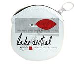 Lake Central Airlines 1960's Bag Sticker Round Coin Purse