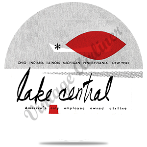 Lake Central Airlines 1960's Round Coaster