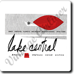 Lake Central Airlines 1960's Square Coaster