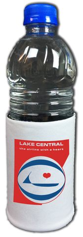 Lake Central Airlines Logo Bag Sticker Koozie