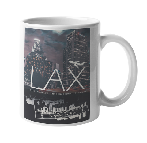 LAX International Airport Map Art Coffee Mug