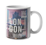 London Baggage Tag Art Coffee Mug