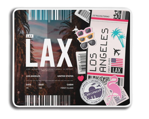 Ticket To Los Angeles Collage MousePad