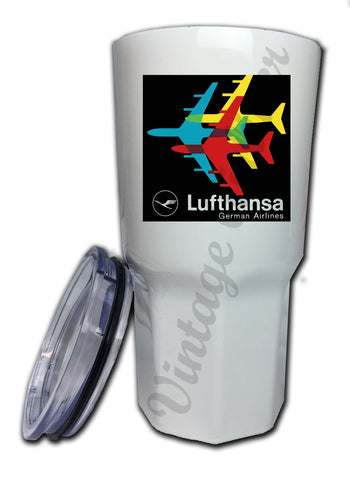 Lufthansa 1970's Bag Sticker Tumbler