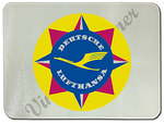Lufthansa Vintage Bag Sticker Glass Cutting Board