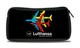 Lufthansa 1970's Vintage Bag Sticker Travel Pouch