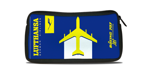 Lufthansa Airlines Timetable Cover Bag Sticker Travel Pouch