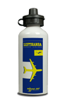 Lufthansa Airlines Timetable Cover Aluminum Water Bottle