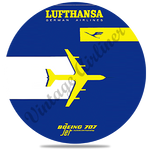 Lufthansa Airlines Timetable Cover Round Coaster