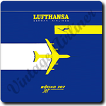 Lufthansa Airlines Timetable Cover Square Coaster