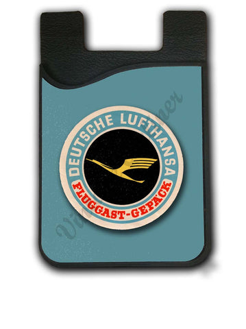 Lufthansa Vintage Baggage Sticker Card Caddy