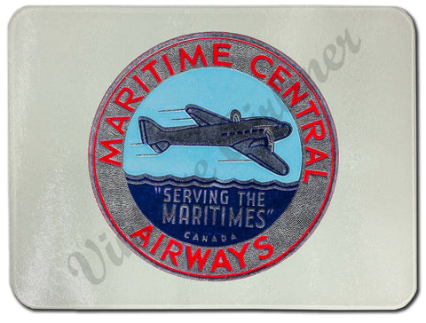 Maritime Century Airways Glass Cutting Board