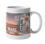 Ticket To Mars Collage Art Coffee Mug