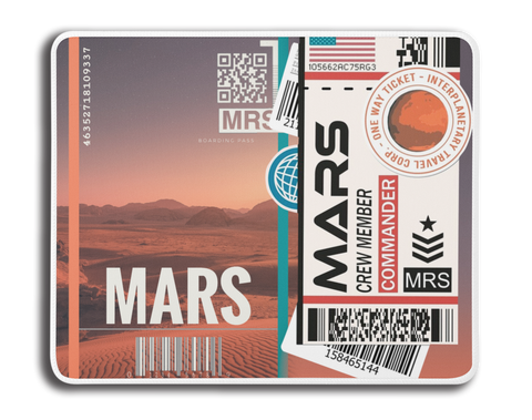 Ticket To Mars Collage MousePad