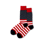 USA Flag Men's Travel Themed Crew Socks