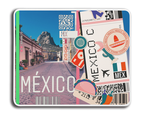 Ticket To Mexico Collage MousePad