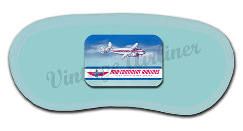 Mid-Continent Airlines 1940's Vintage Bag Sticker Sleep Mask