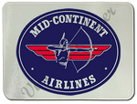 Mid-Continent Airlines Logo Glass Cutting Board
