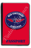 Mid-Continent Airlines Logo Passport Case