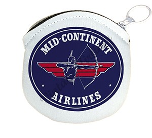 Mid-Continent Airlines Logo Round Coin Purse