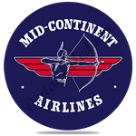 Mid-Continent Airlines Logo Round Coaster