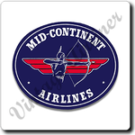 Mid-Continent Airlines Logo Square Coaster
